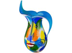 4063387518953 - Casablanca by Gilde Tischvase Glasart Designvase Augusto aus Glas (1 St) durchgefärbt handgearbeitet und mundgeblasen bunt|rot