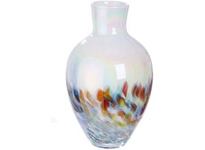 4063387519608 - GILDE Tischvase Vase Arco Höhe ca 255 cm (1 St) Europäische Handarbeit aus durchgefärbtem Glas bunt|weiß