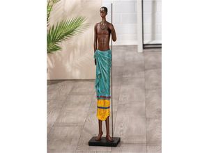 4063387519745 - Afrikafigur CASABLANCA BY GILDE Figur Mann Arbore\ Dekofiguren Gr B H T 165 cm x 825 cm x 125 cm bunt Weitere Figuren Skulpturen