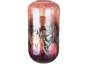 4063387524954 - Casablanca by Gilde Tischvase Glasart Vase Apart Vasenöffnung Ø ca 95 cm (1 St) aus durchgefärbtem Glas wasserdicht orange|rosa