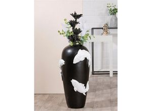 4063387528761 - Bodenvase CASABLANCA BY GILDE Vase Koi\ schwarz Vasen B H T 35cm x 73cm x 35cm B35cm H73cm T35cm