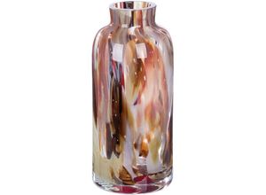 4063387528877 - GILDE Tischvase Vase Roslin Höhe ca 22 cm (1 St) Europäische Handarbeit aus durchgefärbtem Glas braun|rot