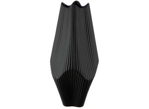 4063387553817 - Tischvase GILDE Vase Lamellen H 30 cm schwarz B15cm H30cm T15cm Ø15cm Keramik Vasen