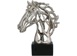4063387581452 - Dekoobjekt CASABLANCA BY GILDE Skulptur Pferd Cheval silberfarben H 395 cm silber (silberfarben) B31cm H395cm T15cm Kunstharz Dekofiguren