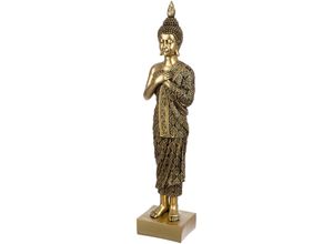 4063387588499 - Buddhafigur GILDE Figur Buddha denkender Buddha goldfarben H 55 cm gold (goldfarben) B125cm H55cm T95cm Kunstharz Dekofiguren