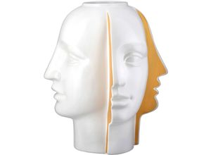 4063387590584 - Tischvase GILDE Vase Gesicht Facial weiß H 28 cm weiß B23cm H28cm T23cm Ø23cm Keramik Vasen