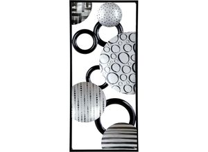 4063387675762 - Wanddekoobjekt CASABLANCA BY GILDE Wandrelief Bubbles Wanddekoobjekte Gr B H T 40 cm x 90 cm x 25 cm Kreise schwarz Wanddekoration