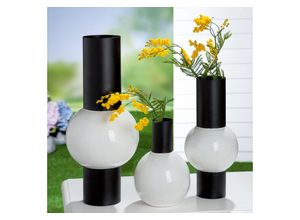 4063387679807 - GILDE Bodenvase Vase Atona H 455 cm (1 St) schwarz|weiß