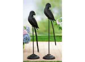 4063387690031 - Tierfigur GILDE Skulptur Parrot Dekofiguren Gr B H T 21 cm x 85 cm x 21 cm schwarz Weihnachtsengel Weihnachtsfiguren