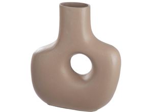 4063387692325 - Casablanca by Gilde Tischvase Helena Dekovase (1 St) Vase aus Aluminium in bauchiger Form Höhe ca 30 cm beige|braun