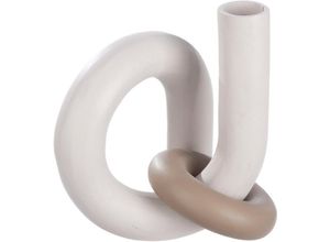 4063387692356 - Casablanca by Gilde Tischvase mit Skulpturcharakter Dekovase (1 St) Vase aus Aluminium Höhe ca 22 cm beige|braun
