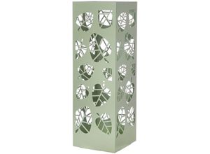 4063387696118 - Schirmständer CASABLANCA BY GILDE Schirmständer Blättertanz grün (hellgrün) B18cm H55cm T18cm Metall Regenschirmständer