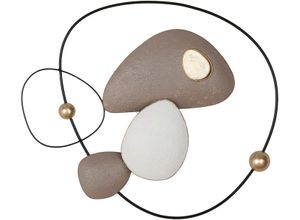 4063387843024 - Wanddekoobjekt CASABLANCA BY GILDE Wandrelief Endoso beige H 52 cm beige B60cm H52cm T5cm Metall Wanddekoobjekte