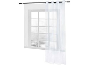 4063425026341 - Vorhänge Gardinen mit Ösen Transparente Stores Gardinen aus Voile Durchsichtige Ösenvorhänge Fensterschal für Wohnzimmer Schlafzimmer Kinderzimmer