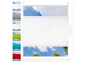 4063425029496 - Plissee Klemmfix ohne Bohren 60x130cm (BxH) Weiß Faltrollo Plisseerollo mit Klemmträger Lichtdurchlässig Jalousie Sichtschutz und Sonnenschutz 4063425029496 - Plissee Klemmfix ohne Bohren 60x130cm (BxH) Weiß Faltrollo Plisseerollo mit Klemmträger Lichtdurchlässig Jalousie Sichtschutz und Sonnenschutz
