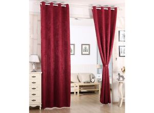 4063425033929 - Thermovorhang Kälteschutz wärmeisolierende Vorhänge Blickdicht mit Ösen 270g m² Schwere Verdunklungsvorhänge Damast Optik Gardinen Wohnzimmer