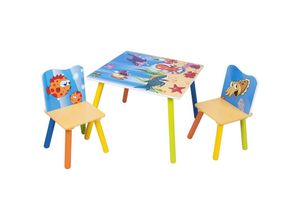 4063425052180 - Woltu - Kindertisch mit 2 Stühlen Kindersitzgruppe mit Meer-Motiv Tisch und Stühle für Kinder aus E1-MDF Massivholz abgerundete Ecken sicher 4063425052180 - Woltu - Kindertisch mit 2 Stühlen Kindersitzgruppe mit Meer-Motiv Tisch und Stühle für Kinder aus E1-MDF Massivholz abgerundete Ecken sicher