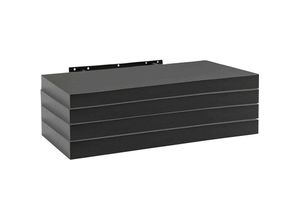 4063425052487 - 4er Set Wandregal Bücherregal Deko Wandablagen mdf Holz Hängeregal schwarz 80x229x38cm - schwarz - Woltu