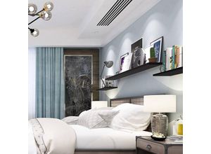 4063425076452 - Wandboard Wandregal cd dvd Regal Bücherregal Holz Board schwarz 30x229x38cm - Woltu