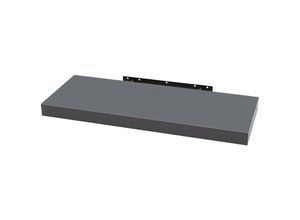 4063425076650 - Wandboard Wandregal cd dvd Regal Bücherregal Holz Board dunkelgrau 60x229x38cm - dunkelgrau - Woltu