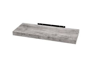 4063425077039 - Wandboard Wandregal cd dvd Regal Bücherregal Holz Board Grau Eiche 110x229x38cm - Grau Eiche - Woltu