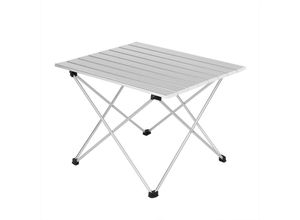 4063425086185 - Alu Campingtisch klappbar Falttisch mit Tragetasche Aluminium Reisetisch leichte Alu Tisch 56 46 40cm tragbar für Camping Garten Balkon