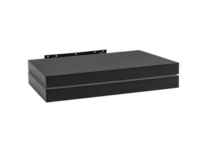 4063425089544 - 2er Set Wandregal Bücherregal Deko Wandablagen mdf Holz Hängeregal schwarz 50x229x38cm - schwarz - Woltu