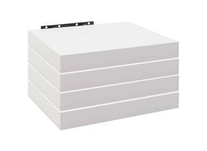 4063425089728 - Woltu - 4er Set Wandregal Bücherregal Deko Wandablagen mdf Holz Hängeregal weiß 30x229x38cm - weiß