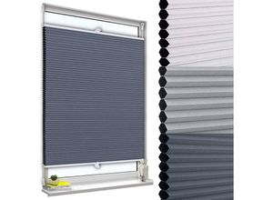 4063425099222 - Wabenplissee ohne Bohren Verdunklung Thermo Doppelplissee Klemmfix Zweifarbig Plissee Faltrollo Sonnen- Sicht- und Schallschutz Jalousie