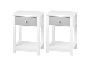 4063425127871 - Woltu - 2er Set Nachttisch Nachtkommode Beistelltisch Sofatisch Nachtschrank für Schlafzimmer Wohnzimmer mit Schublade mit Ablage aus mdf Weiß 4063425127871 - Woltu - 2er Set Nachttisch Nachtkommode Beistelltisch Sofatisch Nachtschrank für Schlafzimmer Wohnzimmer mit Schublade mit Ablage aus mdf Weiß