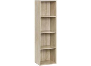 4063425129417 - Bücherregal Bücherschrank Aufbewahrungregal Aktenschrank 4 Fächer 24x106x30 cm - Woltu