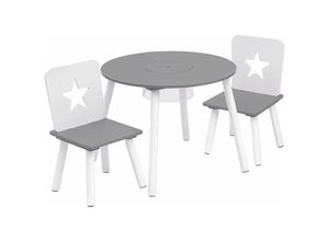 4063425133254 - Kindersitzgruppe Tisch-Set mit Stauraum aus Kiefernholz - Woltu