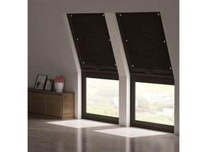 4063425139089 - Woltu - Thermo Dachfenster Rollo ohne Bohren Sonnenschutz Verdunkelungsrollo mit Saugnäpfen Thermorollo Hitzeschutz für Dachfenster 96x115cm Schwarz