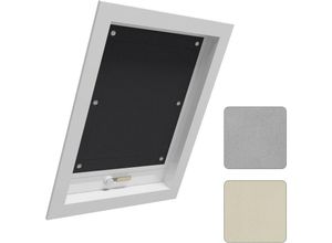 4063425139096 - Thermo Dachfenster Rollo ohne Bohren Sonnenschutz Verdunkelungsrollo mit Saugnäpfen Thermorollo Hitzeschutz für Dachfenster 96x93 cm Schwarz - Woltu