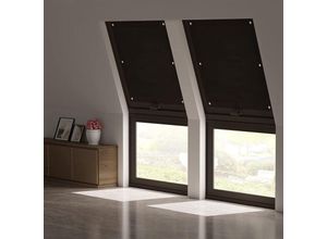 4063425139133 - Thermo Dachfenster Rollo ohne Bohren Sonnenschutz Verdunkelungsrollo mit Saugnäpfen Thermorollo Hitzeschutz für Dachfenster 60x93 cm Schwarz - Woltu