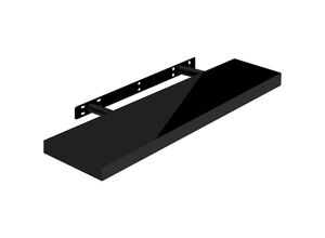 4063425139553 - Wandregal Wandboard freischwebend Schweberegal Holz Board schwarz 60x229x38cm - schwarz - Woltu