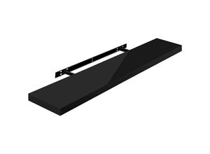 4063425139591 - Wandregal Wandboard freischwebend Schweberegal Holz Board schwarz 100x229x38cm - schwarz - Woltu