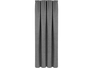 4063425141617 - Verdunkelungsvorhänge Blickdicht mit Kräuselband 360g m² Dicke Leinenoptik (1 Stück) dunkelgrau 135x245 cm - dunkelgrau - Woltu
