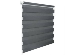 4063425146933 - Woltu - Doppelrollo Klemmfix ohne Bohren Duo Rollo Zebrarollo Fensterrollo Klemmrollo Seitenzugrollo Easyfix lichtdurchlässig und verdunkelnd Rollos