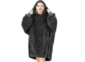 4063425148401 - Woltu - Hoodie Decke mit Ärmeln und Kapuze Kuscheldecke flauschig warm Pullover Decke zum Anziehen Erwachsene Deckenpullover Oversize Tragbare Decke