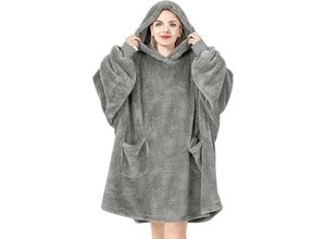 4063425148418 - Woltu - Hoodie Decke mit Ärmeln und Kapuze Kuscheldecke flauschig warm Pullover Decke zum Anziehen Erwachsene Deckenpullover Oversize Tragbare Decke