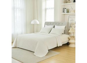 4063425179085 - Tagesdecke Bettüberwurf mit 2 Kissenbezügen Bettüberwurf Steppdecke 3 teilig leichte Überwurfdecke Bedspreads leichte Überwurfdecke Wohndecke