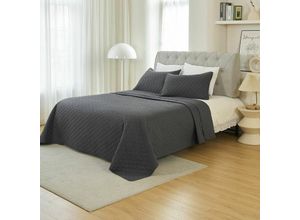 4063425179115 - Tagesdecke Bettüberwurf mit 2 Kissenbezügen Bettüberwurf Steppdecke 3 teilig leichte Überwurfdecke Bedspreads leichte Überwurfdecke Wohndecke für