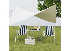 4063425179290 - 1x Campingstuhl Faltbar Klappstuhl Leichter Angelstuhl mit Armlehnen Gartenliege Strandstuhl Klapphocker für Camping Strand Garten Terrasse Weiß+Blau