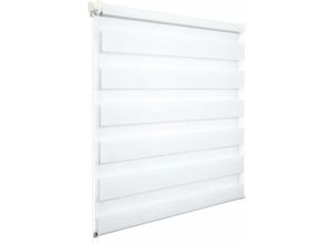 4063425180739 - Woltu - Doppelrollo Klemmfix ohne Bohren Duo Rollo Zebrarollo Fensterrollo Klemmrollo Seitenzugrollo Easyfix lichtdurchlässig und verdunkelnd Rollos