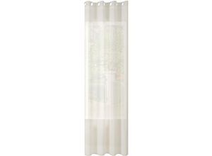 4063425182405 - 1er Gardinen Leinenoptik Vorhänge Halbtransparent Gardine mit Ösen für Schlafzimmer Wohnzimmer 135x175 cm Creme - Creme - Woltu