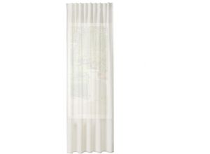 4063425182535 - 1er Gardinen Leinenoptik Vorhänge Halbtransparent Gardine mit Kräuselband für Schlafzimmer Wohnzimmer 135x225 cm Creme - Creme - Woltu