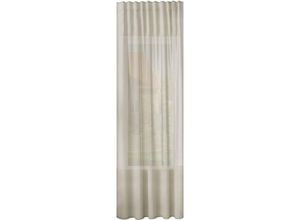 4063425182566 - 1er Gardinen Leinenoptik Vorhänge Halbtransparent Gardine mit Kräuselband für Schlafzimmer Wohnzimmer 135x225 cm Sand - Sand - Woltu