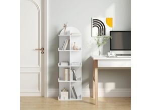 4063425184041 - Bücherregal Büroregal mit 10 Ablagen auf 5 Ebenen Standregal Bücherschrank Aufbewahrung Regal für Wohnzimmer Schlafzimmer Arbeitszimmer