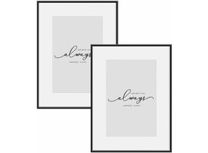 4063425189091 - Woltu - 2er Bilderrahmen 15x20cm Fotorahmen mit Ständer Aluminium Silber Matt Posterrahmen mit Passepartout Aufhängen Aufstellen Metall Rahmen mit